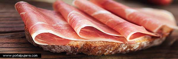 Lonchas de jamón con pan
